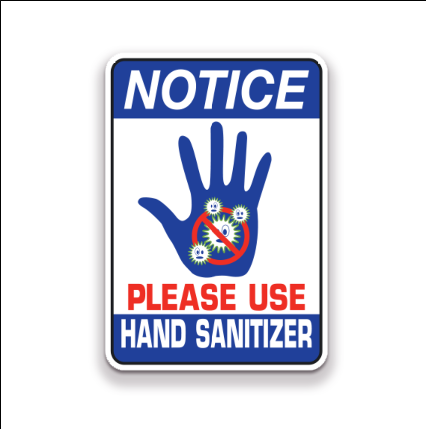 Decal - Notice Please Use Hand Sanitizer