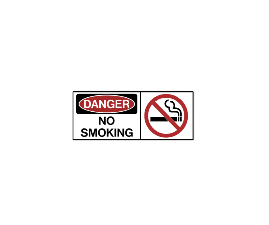 Decal - Danger, No Smoking