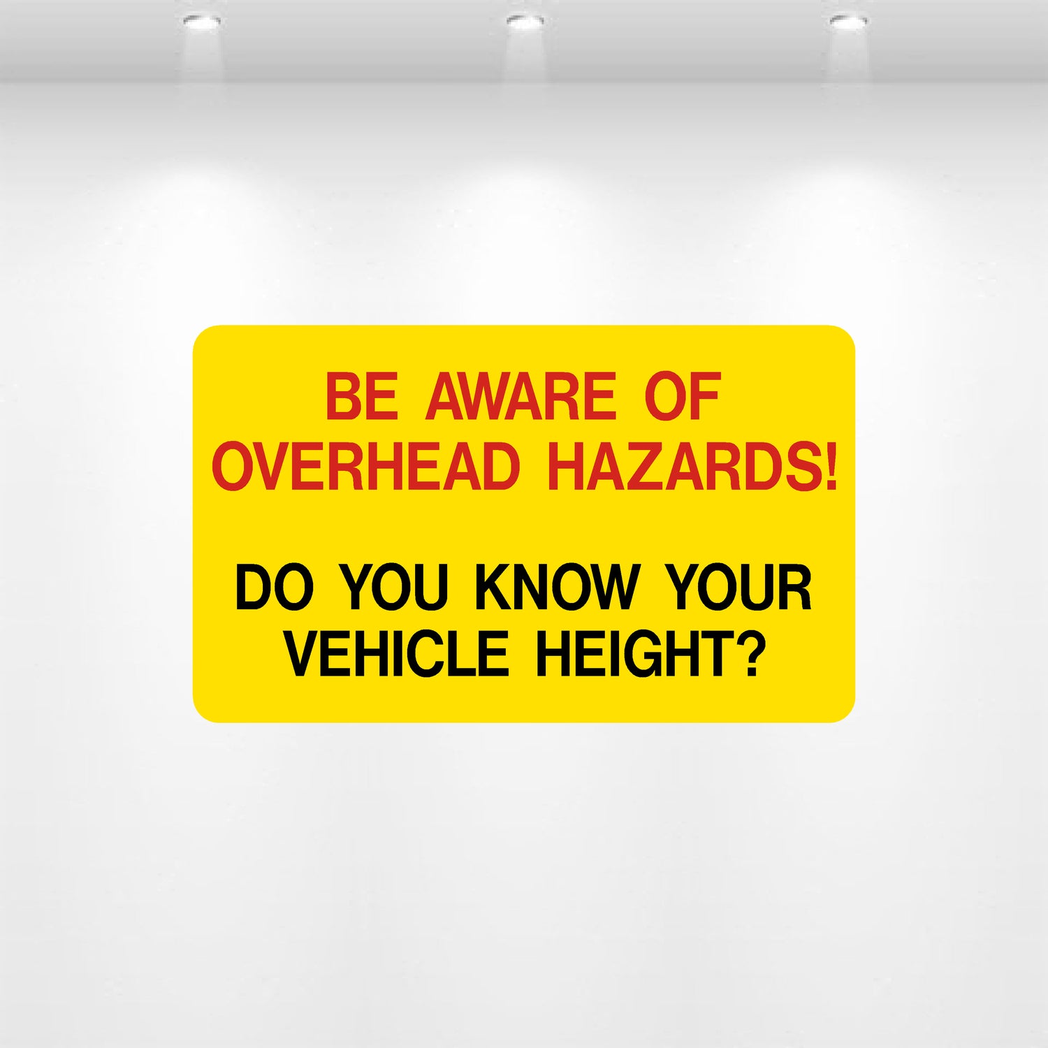 Decal - Be Aware Of Overhead Hazards