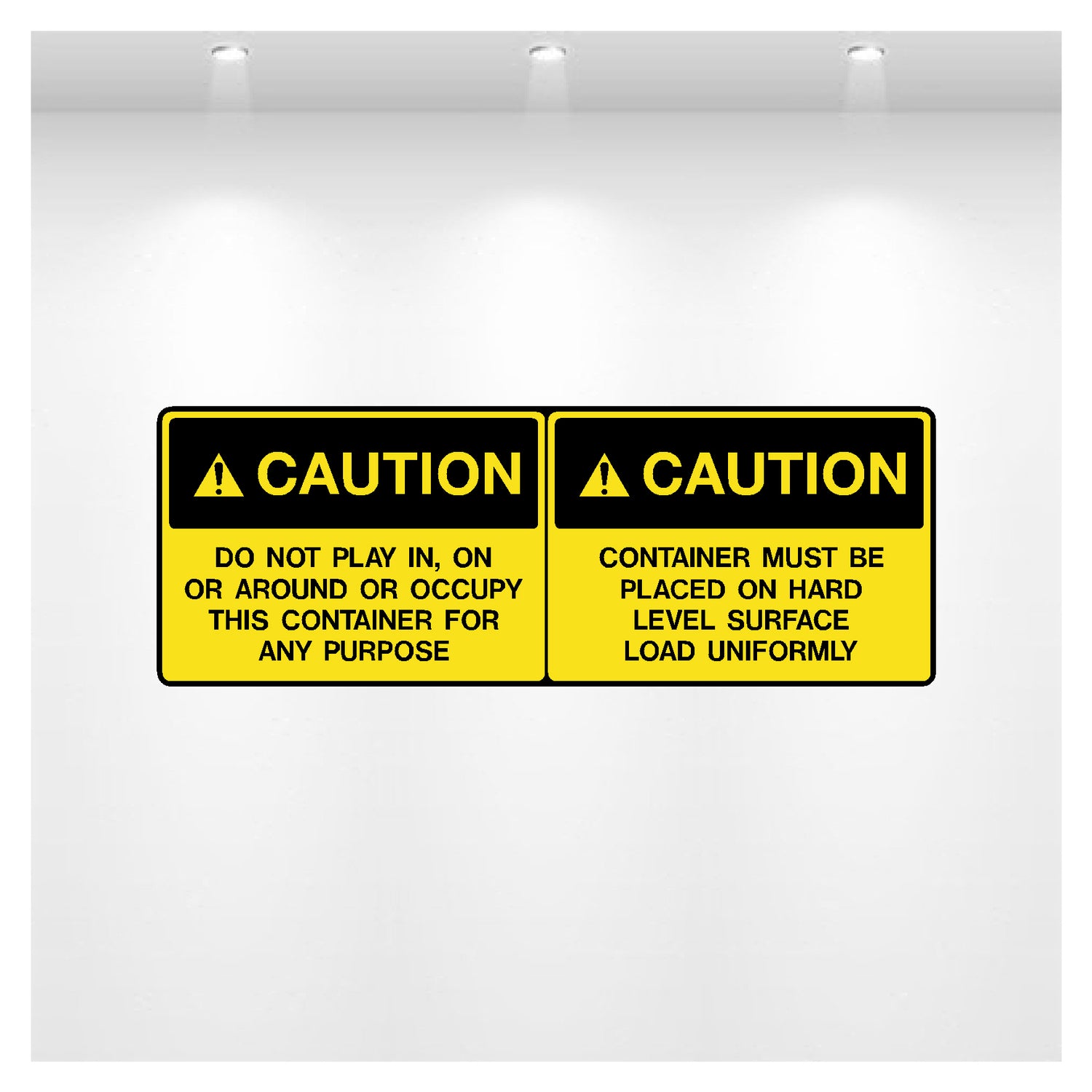 Decal - Caution Do Not Play & Container Must Be Place