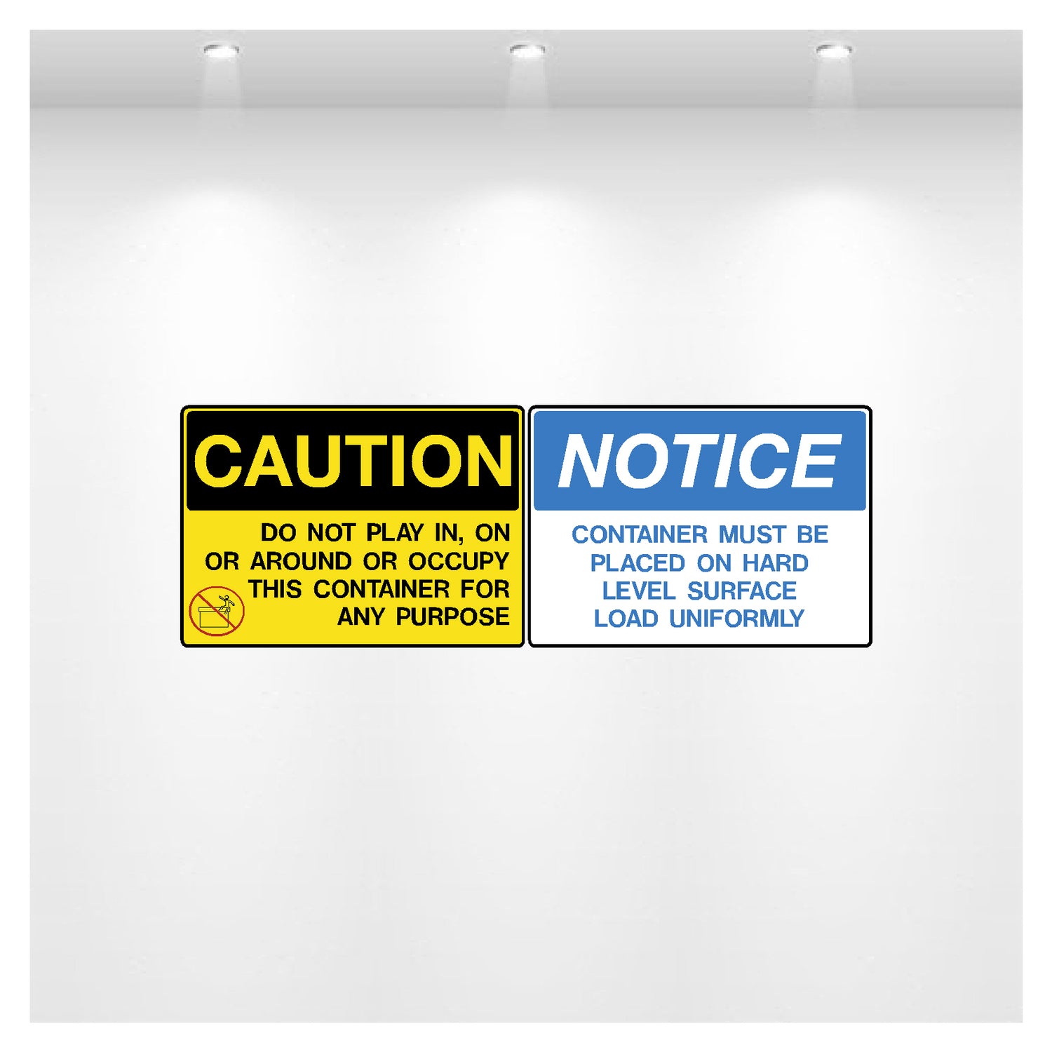 Decal - Caution Notice Roll Off Container Decal