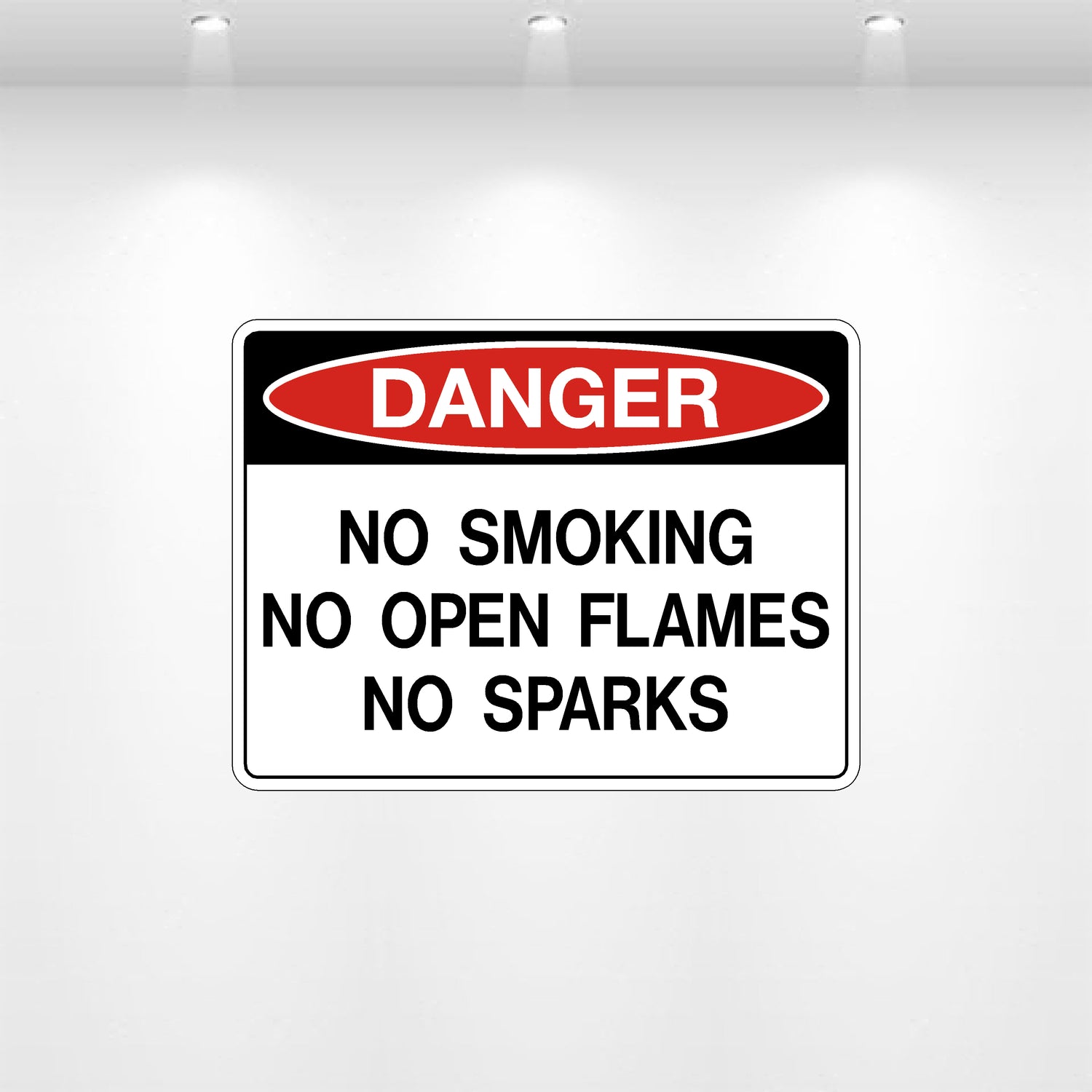 Decal - Danger No Smoking No Open Flames No Sparks