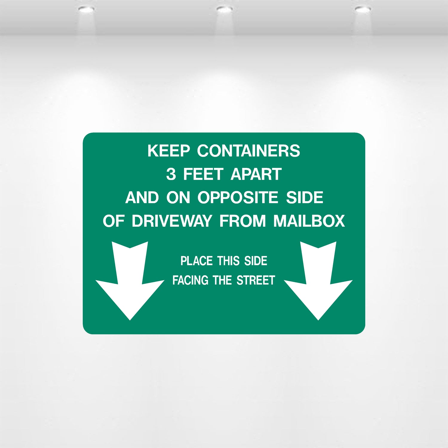 Decal - Keep Containers 3 Feet Apart
