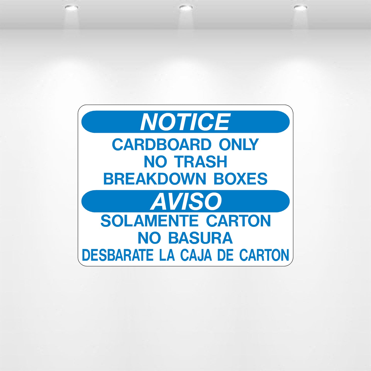 Decal - Notice Cardboard Only