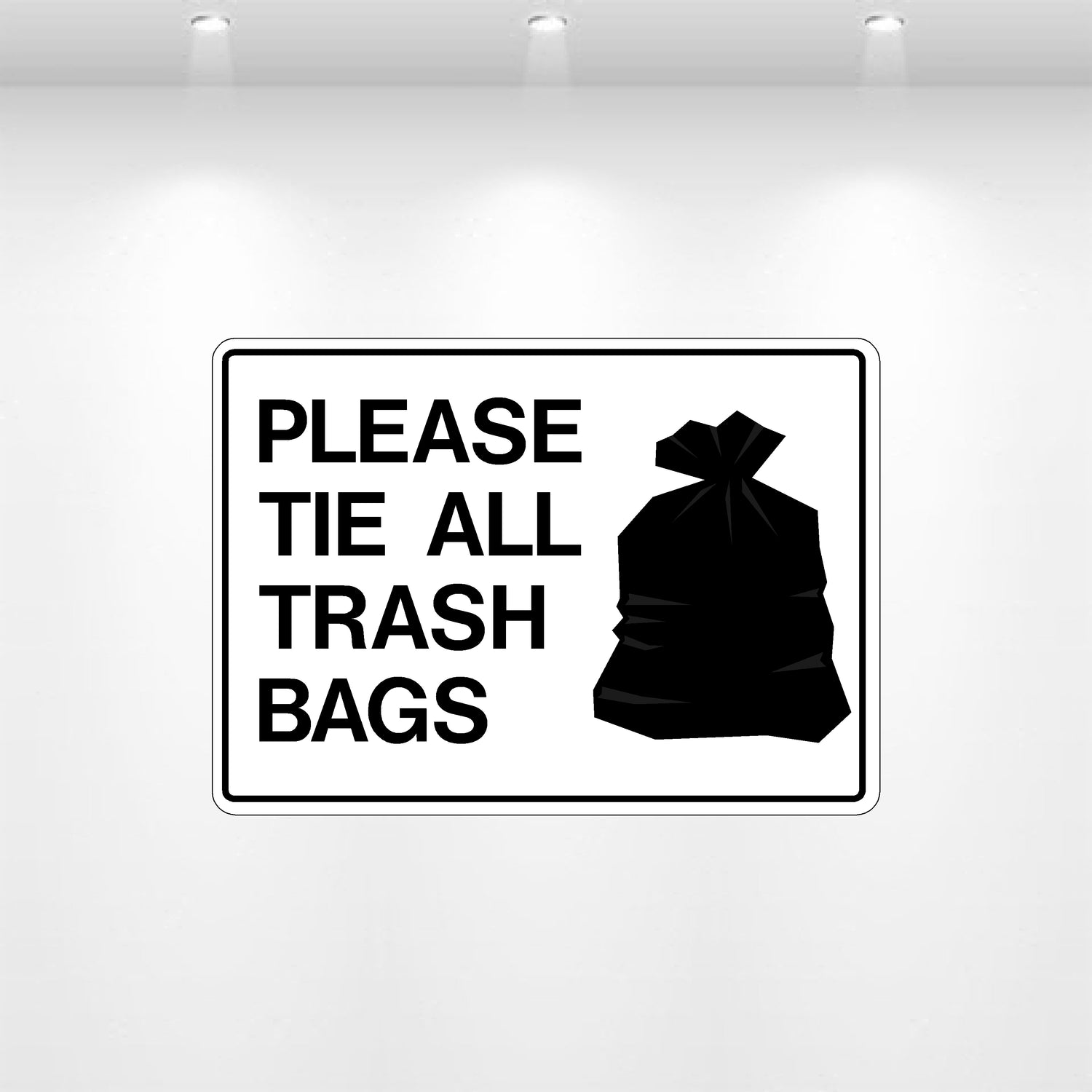 Decal - Please Tie All Trash Bags