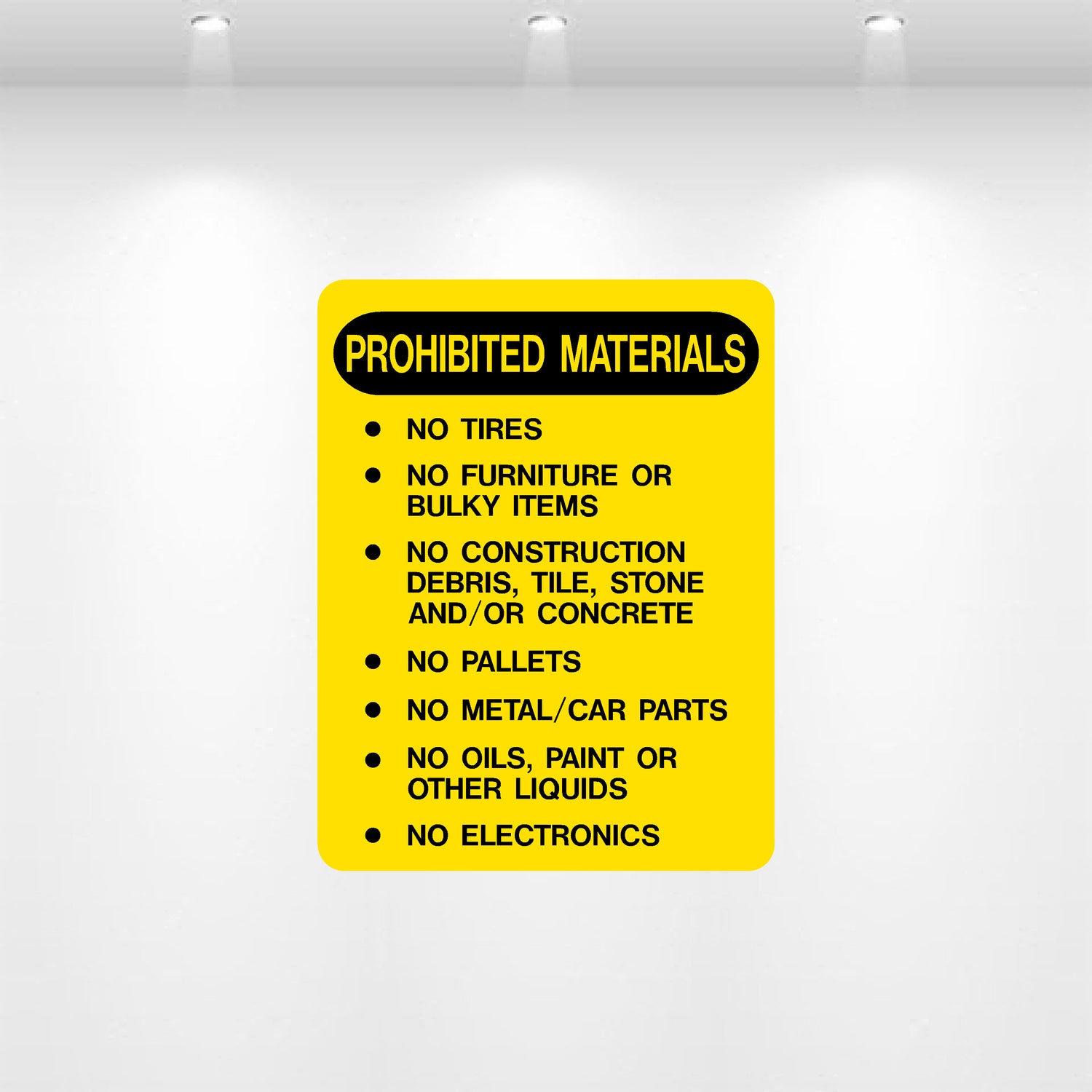 Decal - Prohibited Materials
