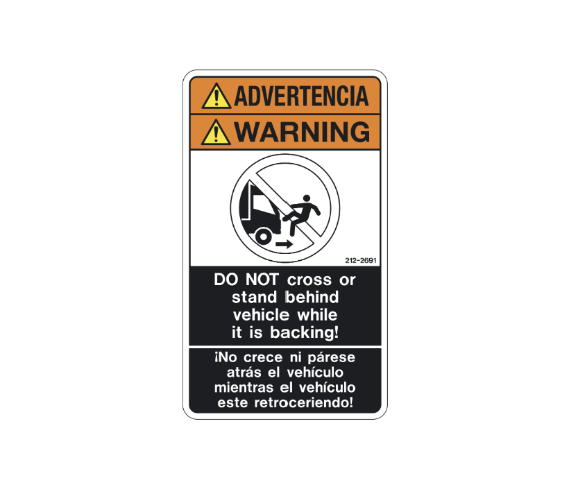 Decal - Warning, Do Not stand behind
