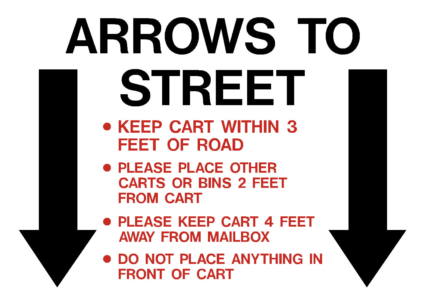 Decal - Arrows to Street