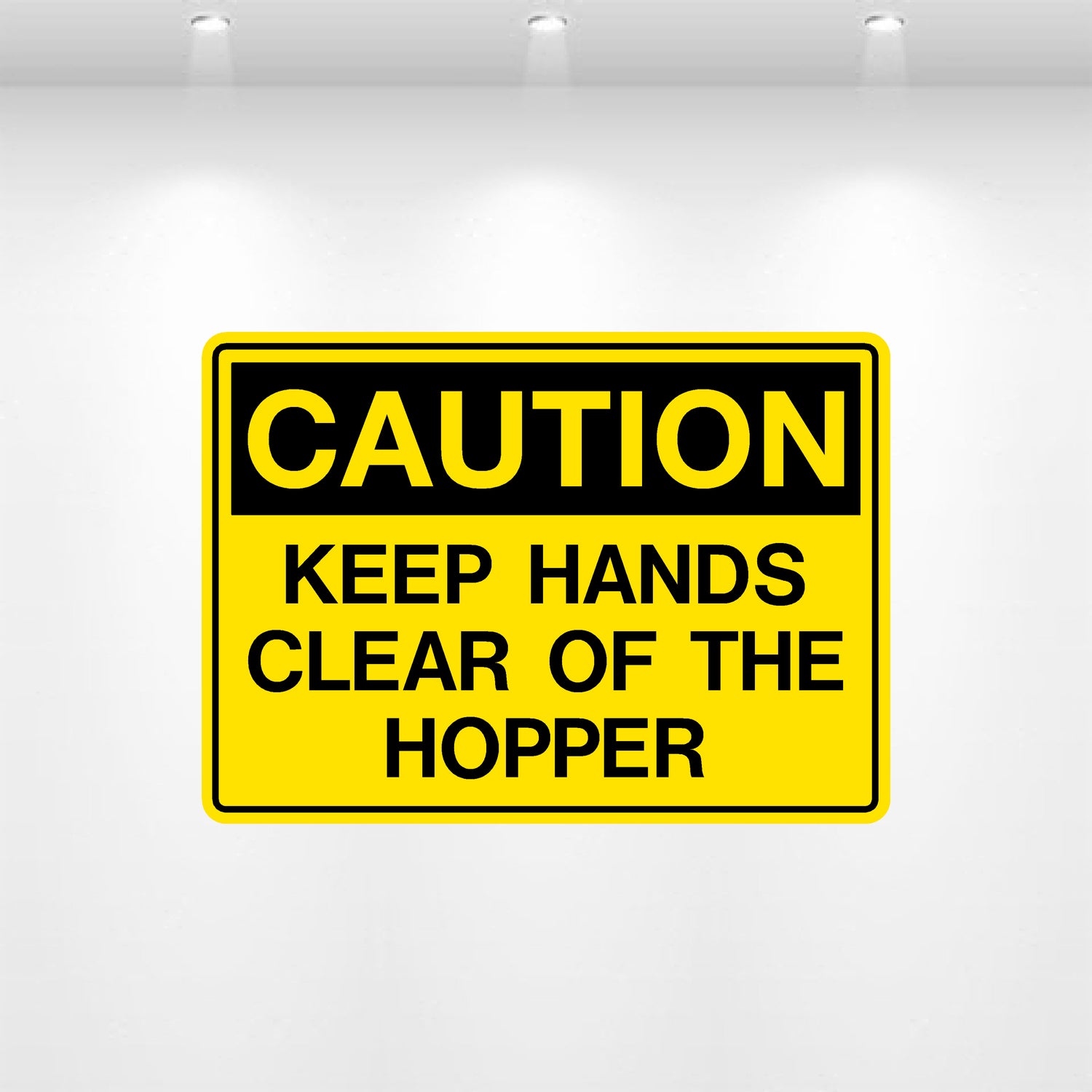 Decal - Caution Keep Hands Clear of Hopper