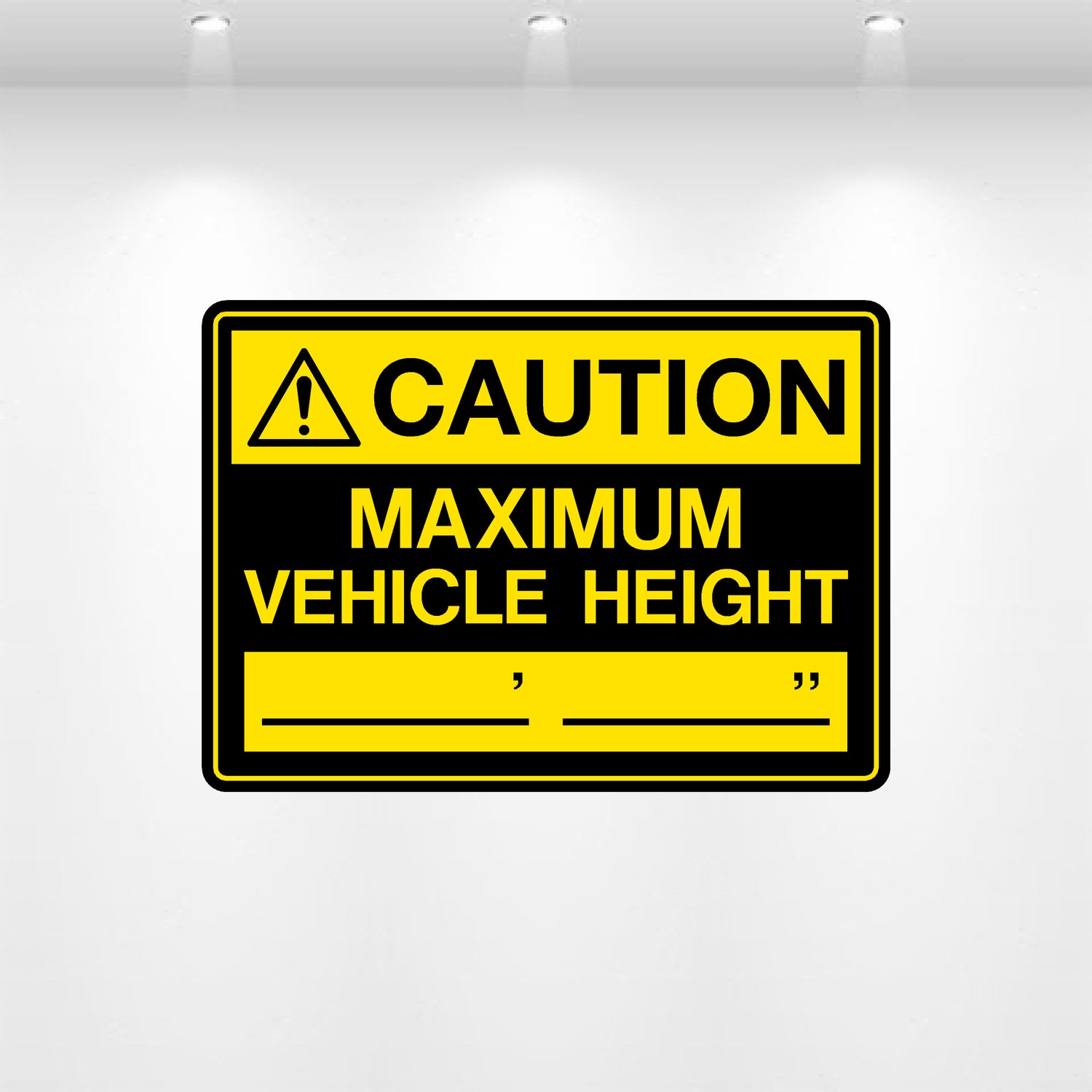 Decal - Caution Maximum Vehicle Height