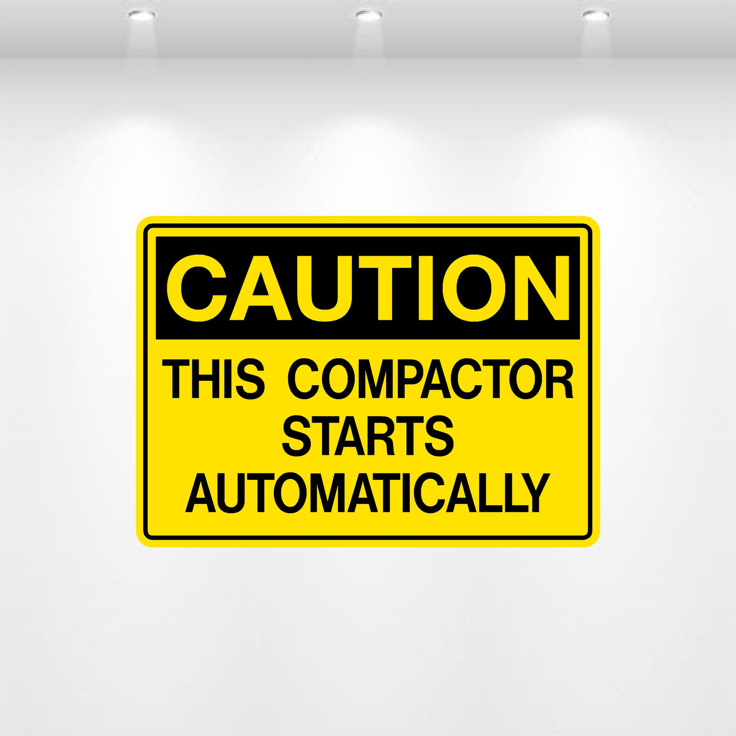 Decal - Caution This Compactor Starts Automatically