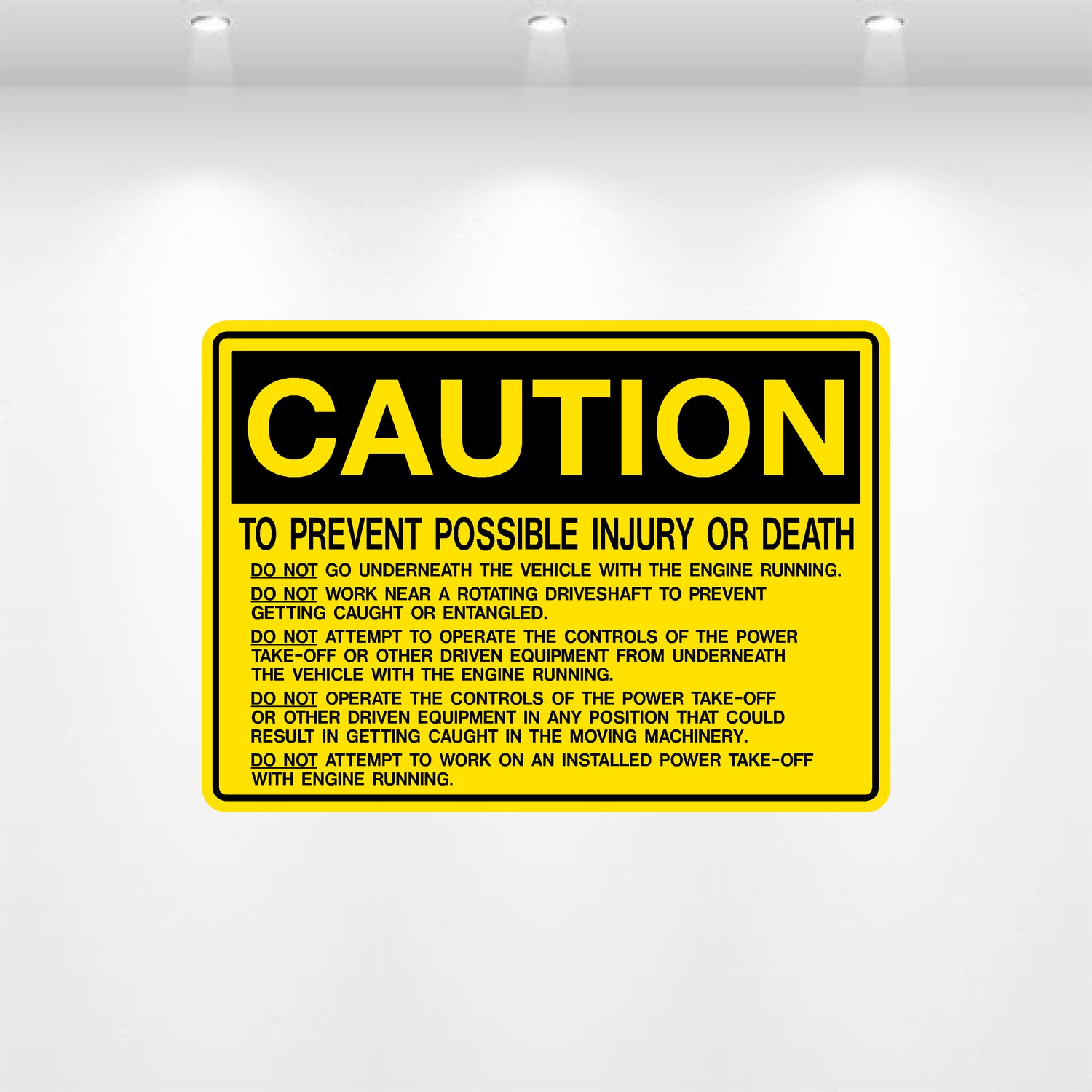 Decal - Caution to Prevent Possible Injury or Death