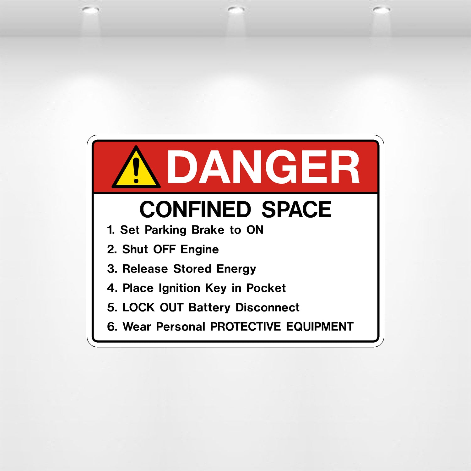 Decal - Danger Confined Space