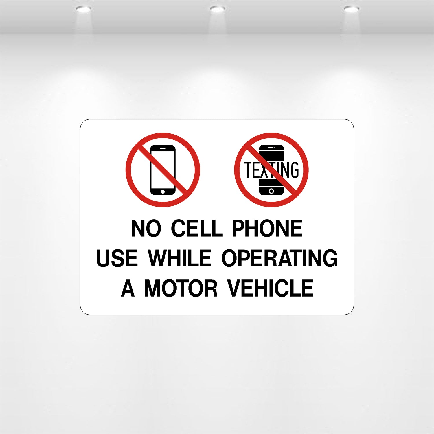 Decal - No Cell Phones in Motorized Vehicles