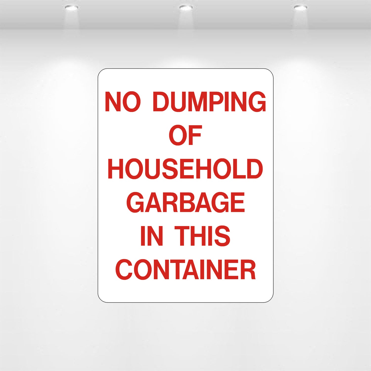 Decal - No Dumping of Household Garbage