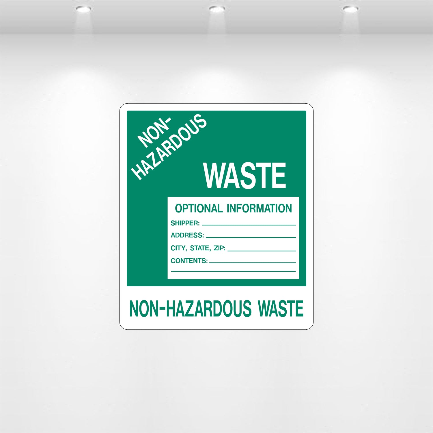 Decal - Non Hazardous Waste
