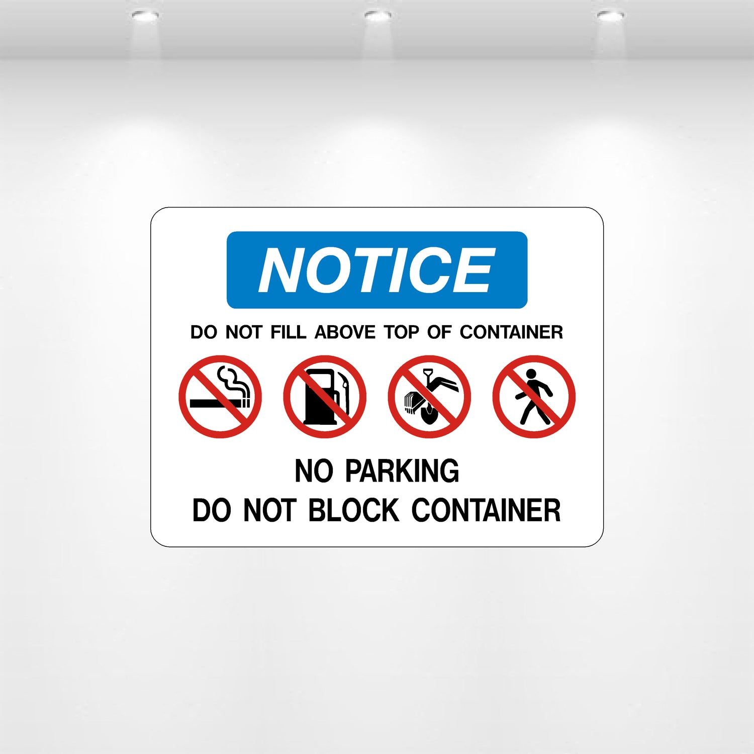 Decal - Notice do Not Fill Above Top on Container