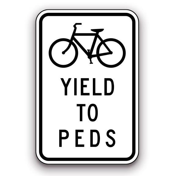 Sign - Yield to Peds