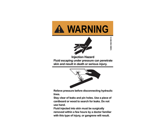 Decal - Warning, Injection