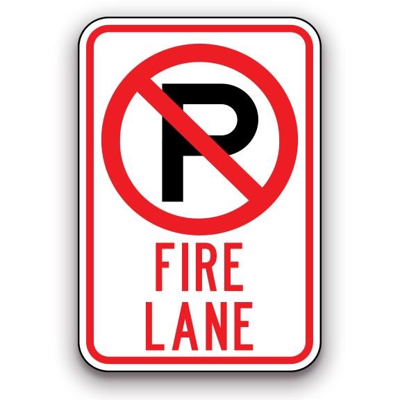 Sign - No Parking Fire Lane - Symbol
