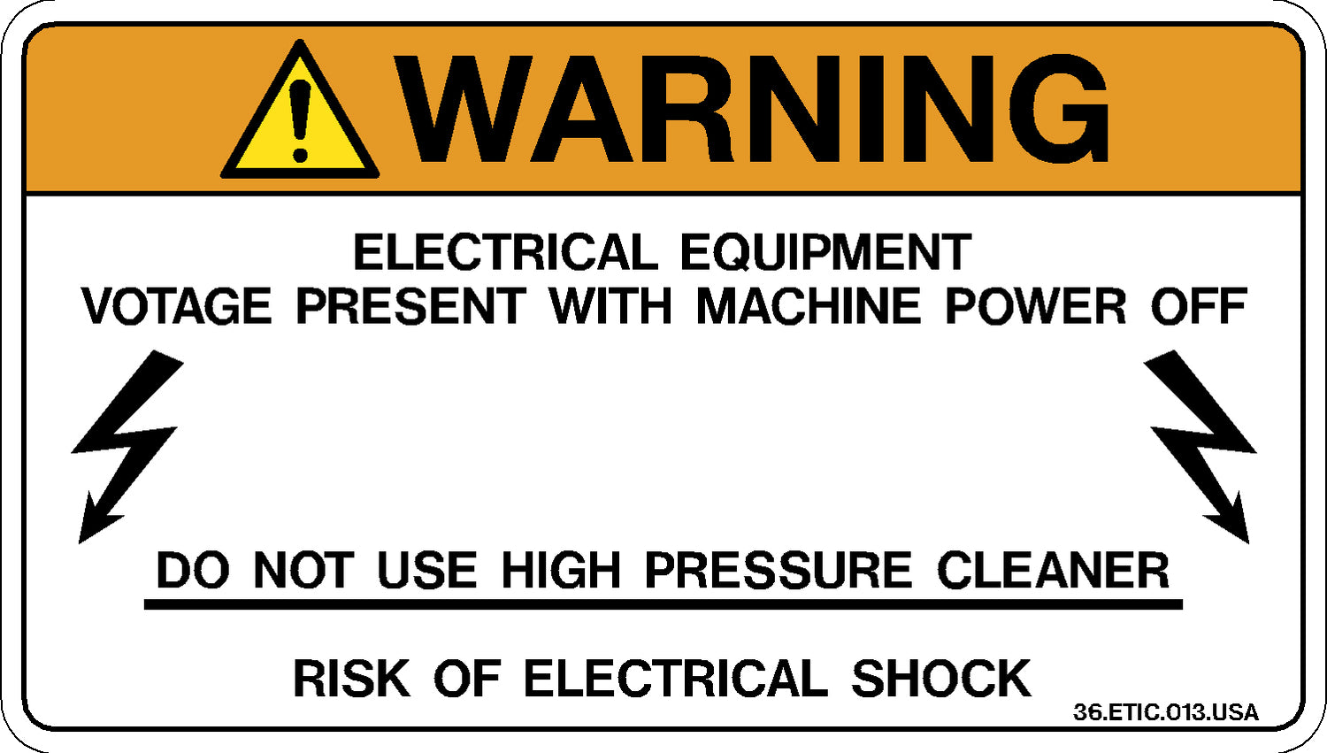 Decal - Warning, Electrical Equipment