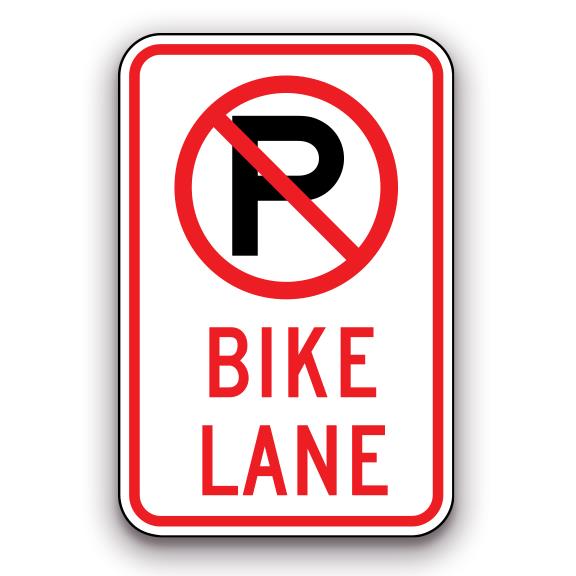 Sign - No Parking Bike Lane - Symbol