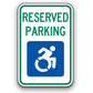 Sign - Reserved Parking Handicapped - Symbol
