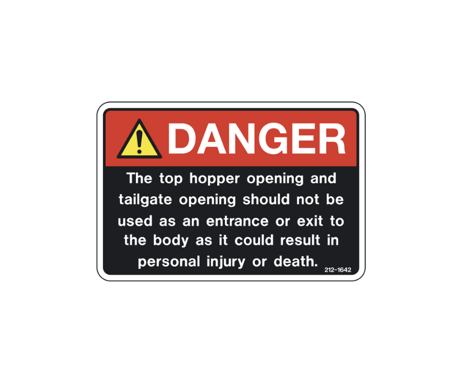 Danger - Hopper Decal | Safety Decals