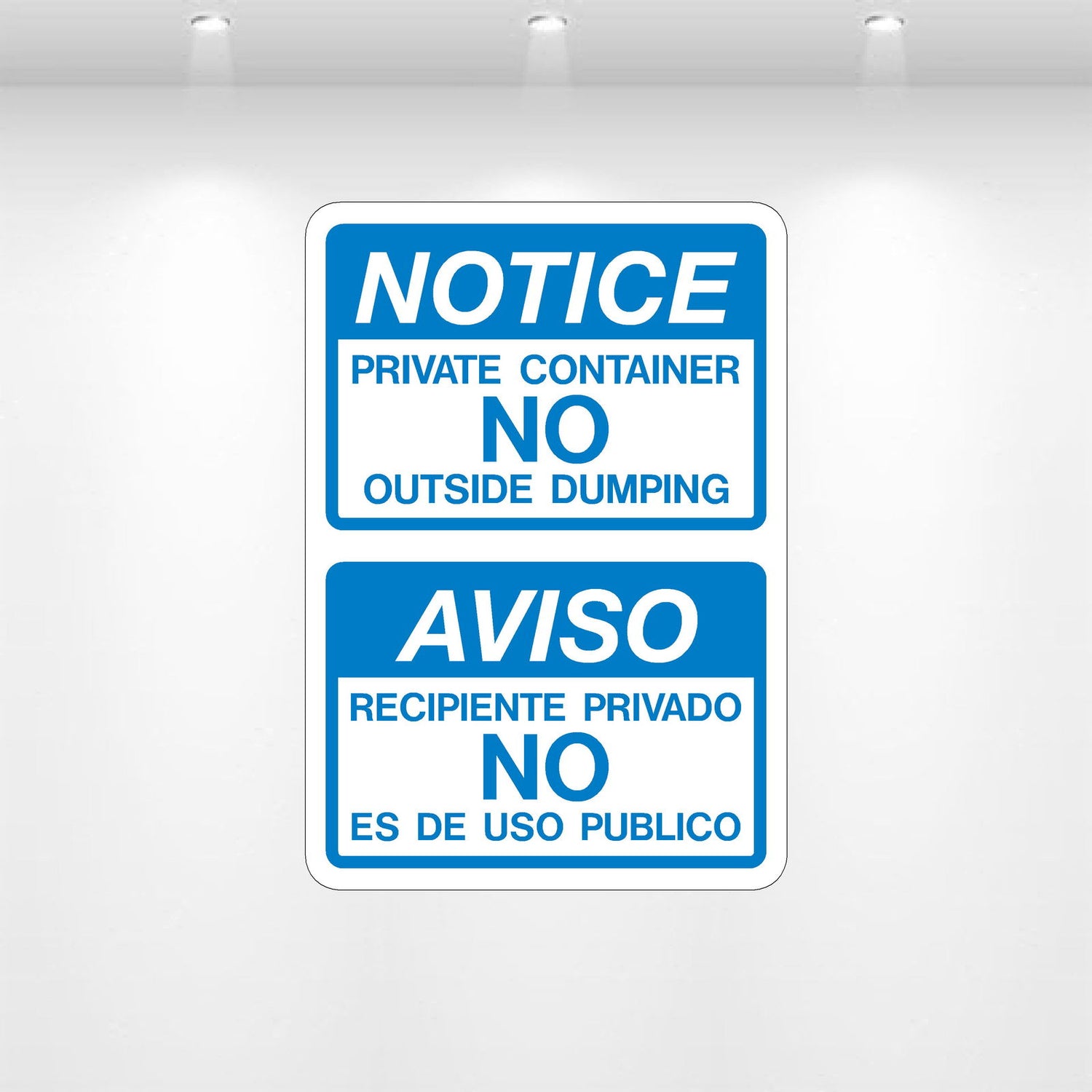 Decal - Bilingual Private Container | Safety Decals