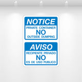 Decal - Bilingual Private Container | Safety Decals