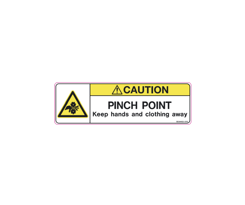 Decal - Caution, Pinch Point | Safety Decals