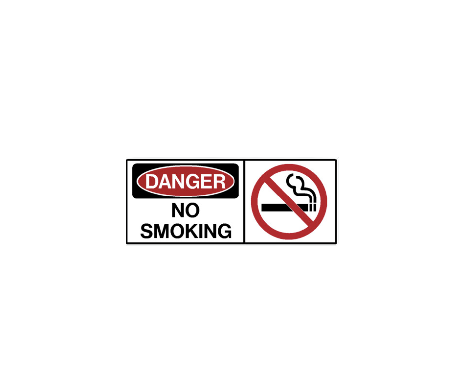 Decal - Danger, No Smoking | Safety Decals