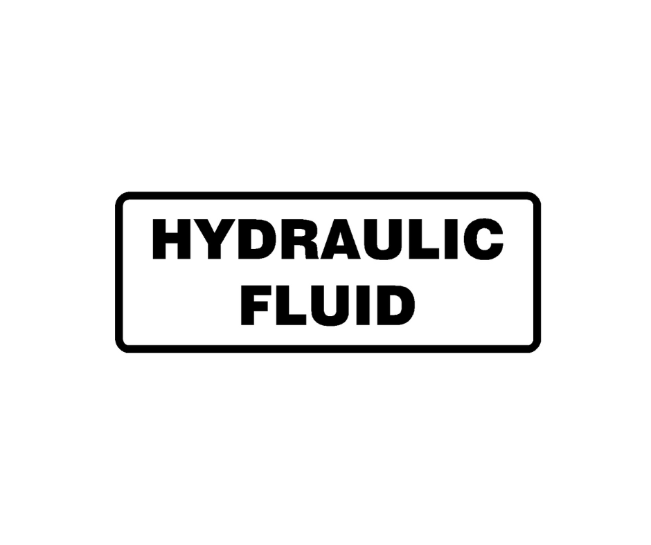 Decal - Hydraulic Fluid, Plain Black | Safety Decals