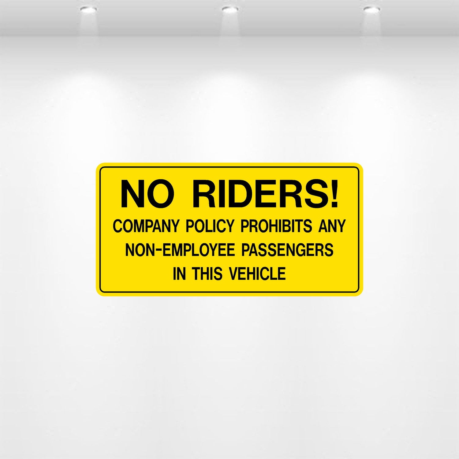 Decal - No Riders | Safety Decals