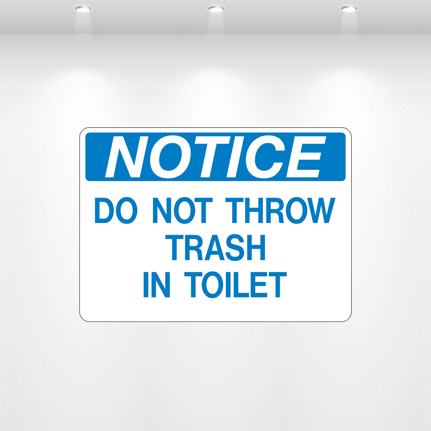 Decal - Do Not Throw Trash in Toilet