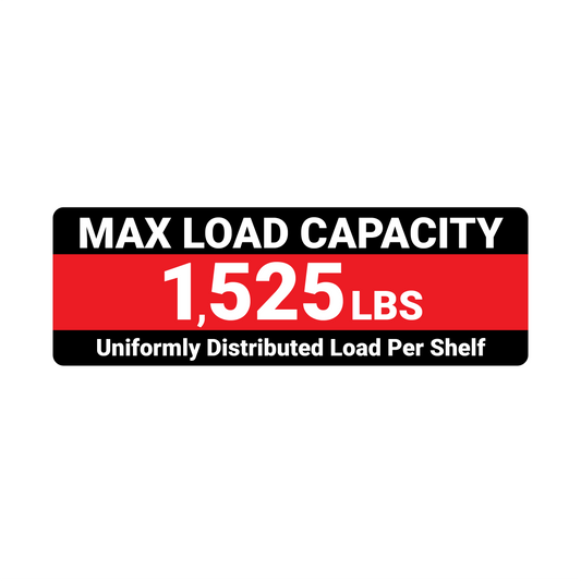 Max Load Shelf Decal - 1,525lbs