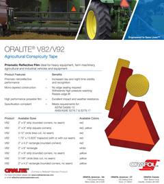 ORALITE® V82 Agricultural Conspicuity Tape | Safety Decals