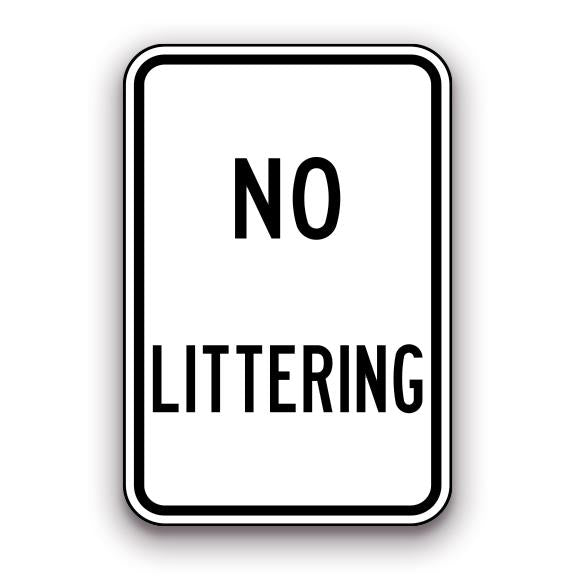 Sign - No Littering | Safety Decals