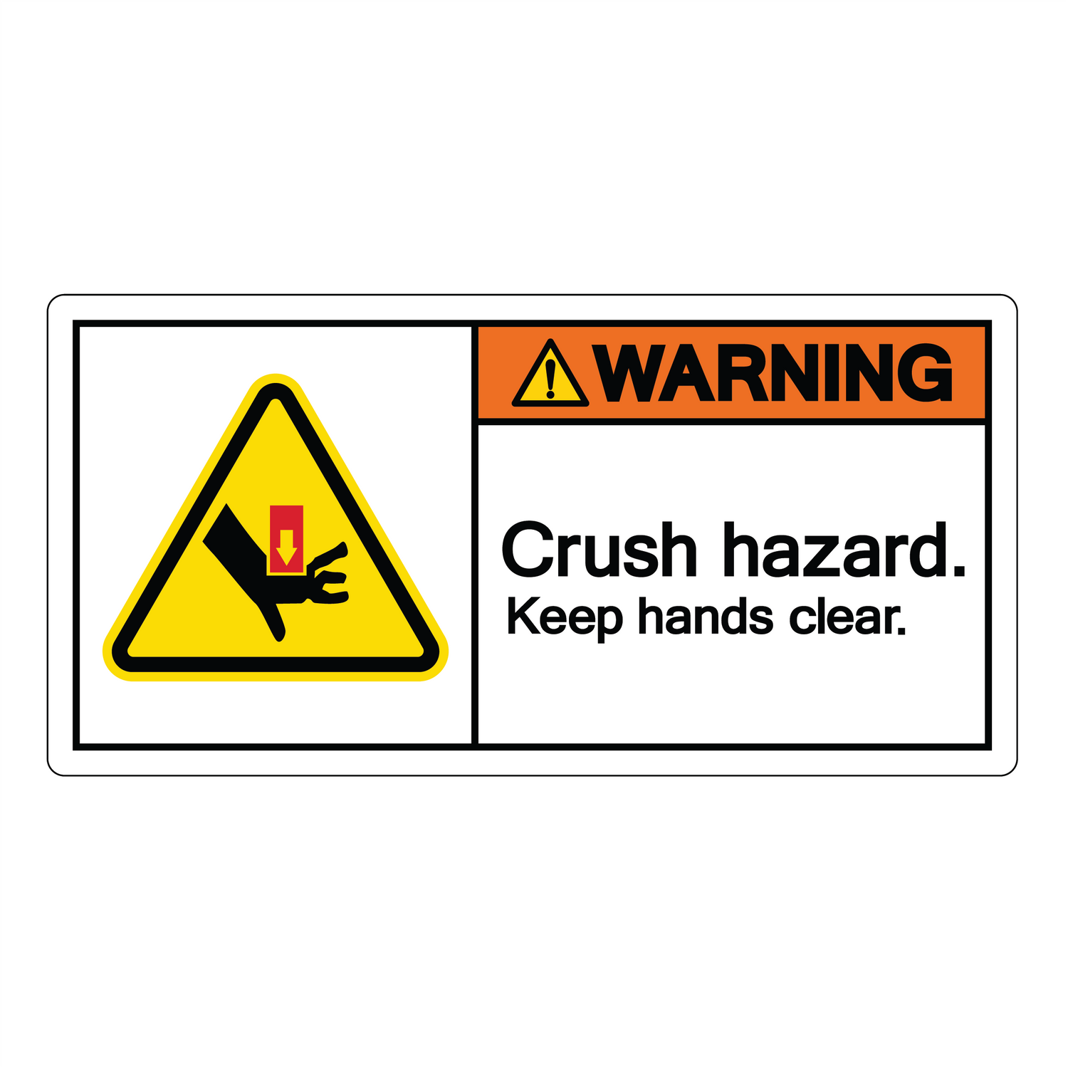 Decal - Crush Hazard