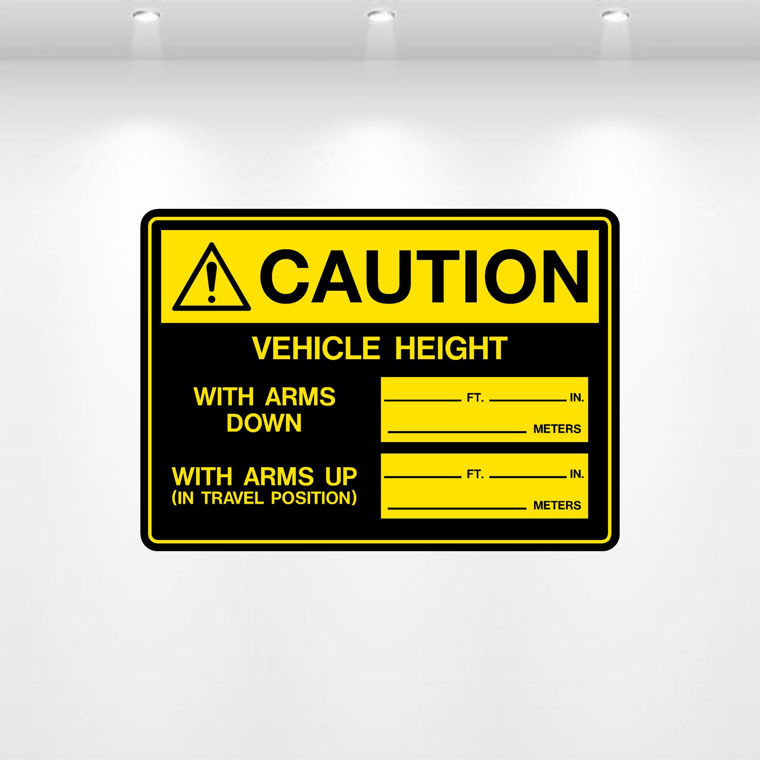 Decal - Vehicle Height