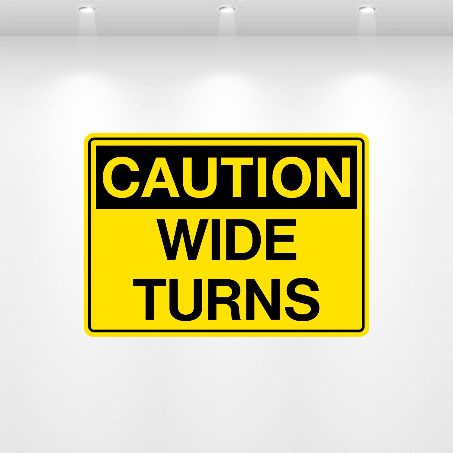 Decal - Caution Wide Turns