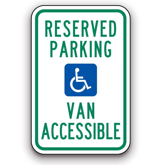 Sign - Reserved Parking Van Accessible