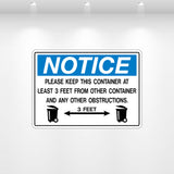 Decal - Notice Please Keep at least 3 Feet