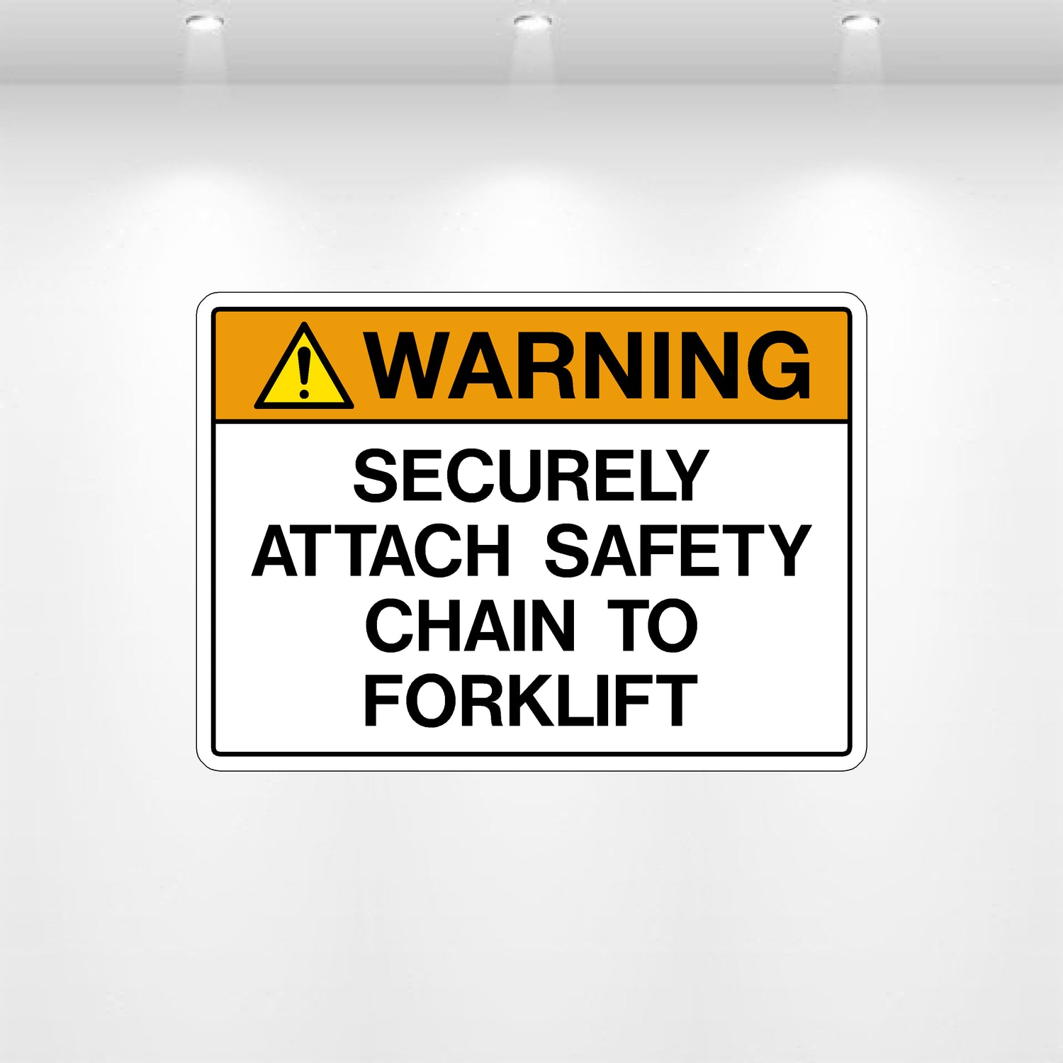Decal - Warning Securely Attach Safety Chain