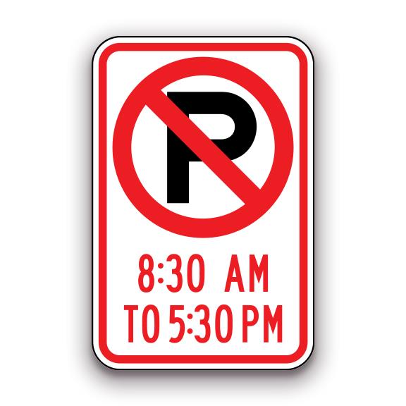 Sign - No Parking 8:30am to 5:30pm