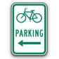 Sign - Bicycle Parking Left Arrow - Symbol