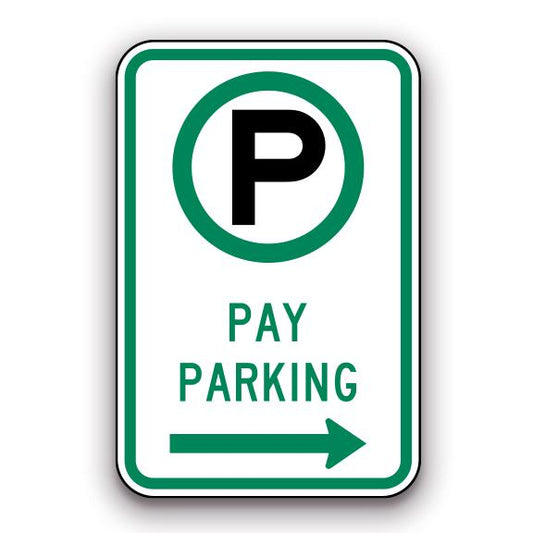 Sign - Pay Parking - Symbol & Arrow